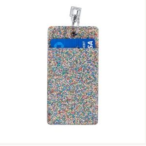 O-venture rainbow confetti ID holder